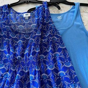 Old Navy Blue XL Sleeveless Tunic and Tank